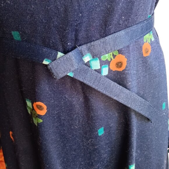 sz 8 Vintage David Crystal LaCoste Dress 1970's Disco Mod Knit Belted True Boho - Picture 7 of 12